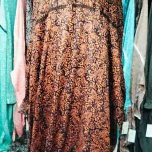 Black With Orange Colour Khimar